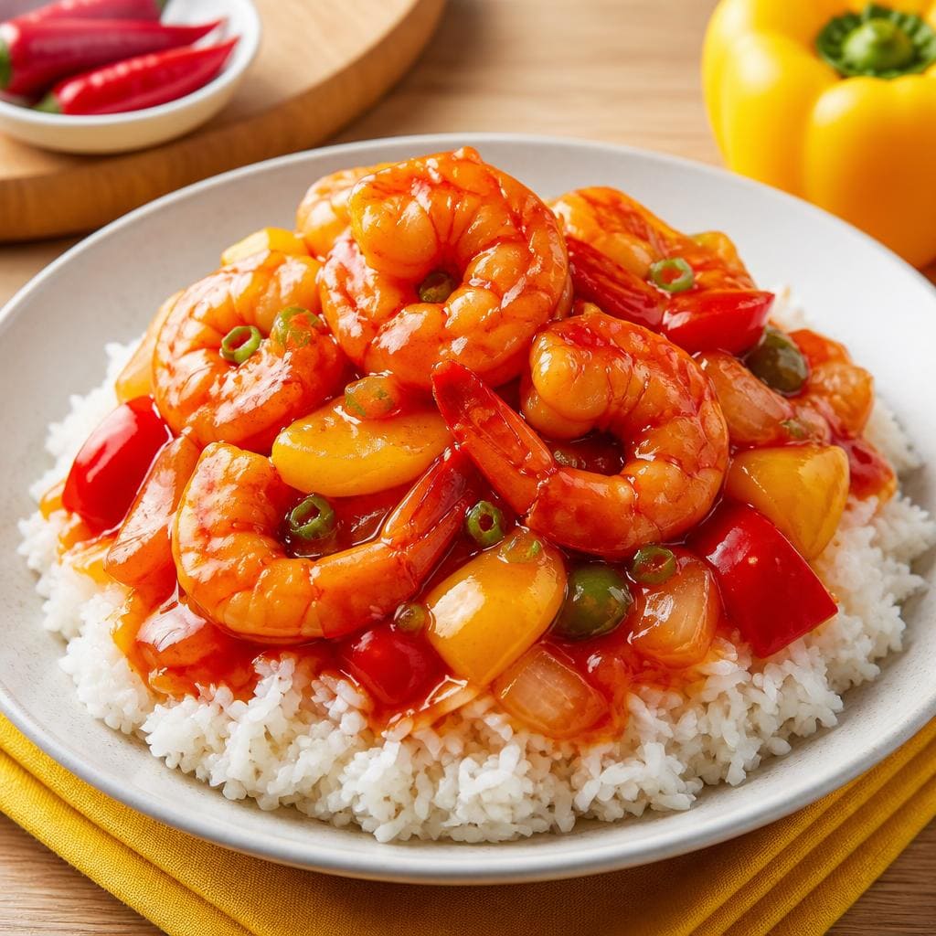 Nasi Udang Saus Asam Manis D’ Cost Seafood